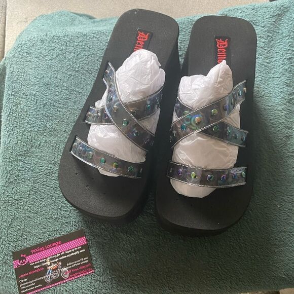 Holo Platform Sandals Demonia FUNN-19 Oil Spill - Picture 5 of 5